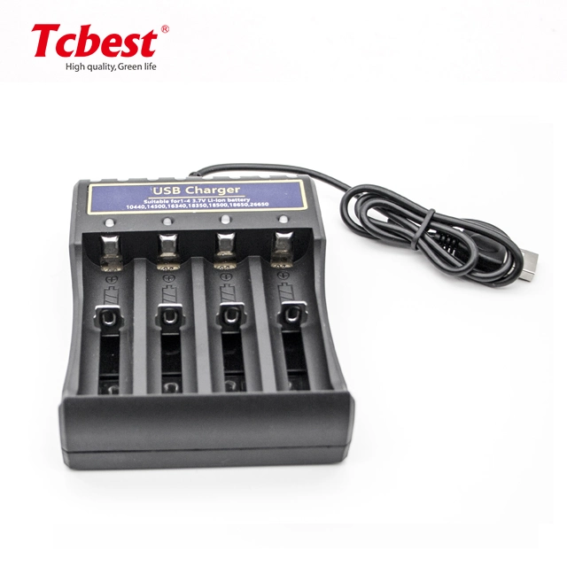 Super Power AC 100-240V Rechargeable Battery 4 Slots Ni-MH Ni-CD 1.2V AAA AA Lithium Ion Battery Charger with LED Indicator