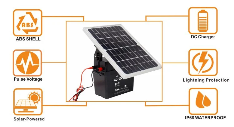 Solar Electric Fence Charger of Animal Poultry Husbandry Equipment for Farm, Goat, Pig, Animal, Livestock